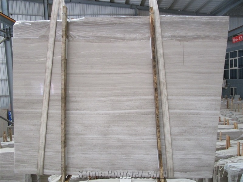 China Wooden White Mable Slabs & Tiles, Wooden Vein White Marble Slabs & Tiles