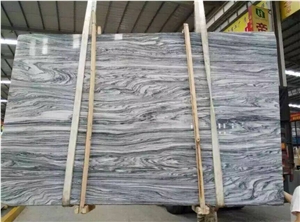 Chinese Grey Green Wooden Polished Marble Big Slab and Tile