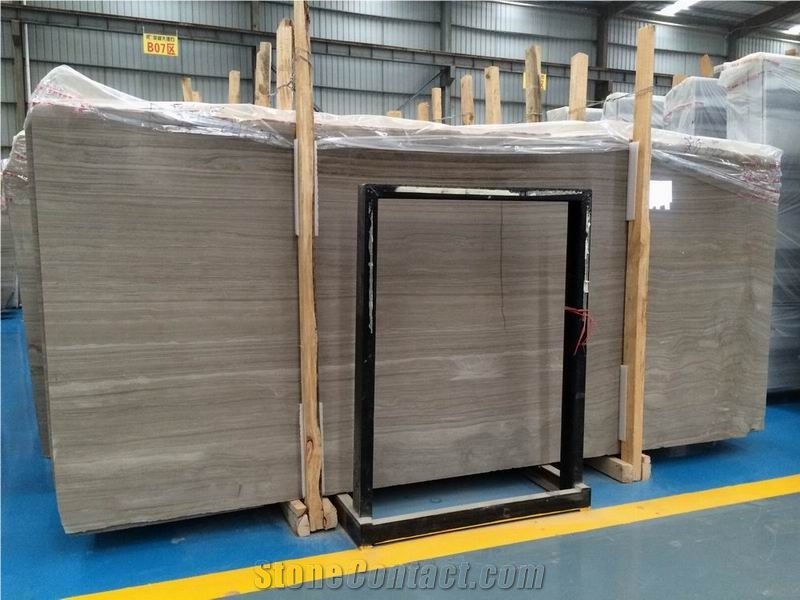 Chinese Kady Grey Wooden Marble Polished Slabs and Tiles for Flooring,Wall,Moasic,Flooring Pattern,Border,Construction Stone, Ornamental Stone and Other Design Projects