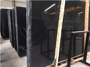 Chinese Marble Nero Marquina Slabs & Tiles, China Black Marble