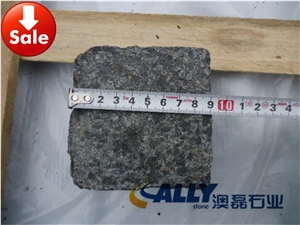 G684 Black Basalt Cube Stone & Paving Stone on Net, Paving Stone on Net, Basalt Cobble,