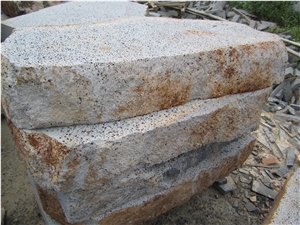 Hainan Lava Stone Kerbstone, Grey Basalt Kerbs, Road Stone
