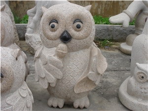 Mini Animal G682 Granite Sculpture, Stone Statue, Owl Statue