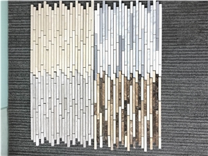 Multicolor Marble Mosaic,Linear Strips Mosaic