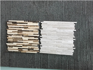 Multicolor Marble Mosaic,Linear Strips Mosaic