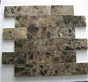 Natural Marble Mosaic, White Color Marble Mosaic, Dark Emperador Mosaic, Natural Mosaic, White Color Mosaic, Dark Emper Brown Marble Mosaic