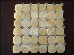 Onyx Mosaic, Honey Yellow Onyx Mosaic, Jade Mosaic, Mosaic Tile, Mosaic Pattern