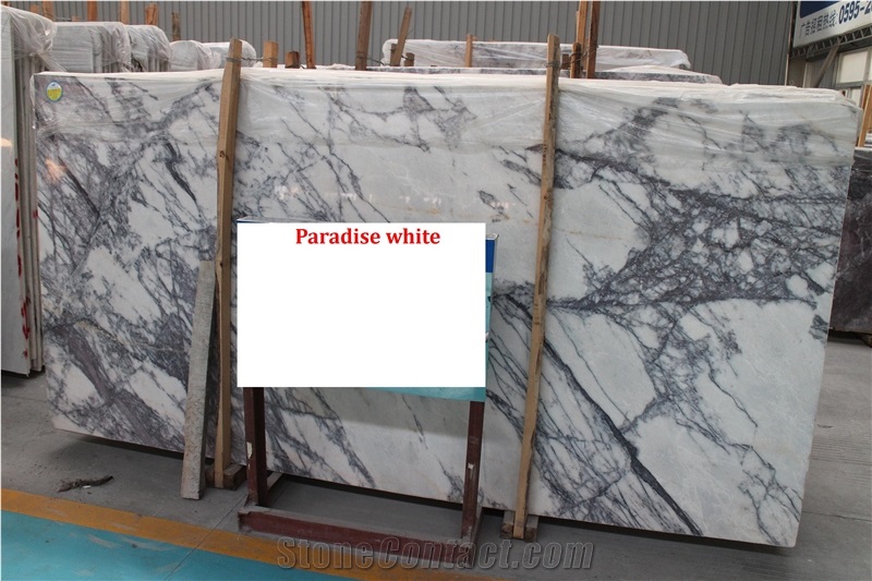 Paradise White Marble Slabs & Tiles, Marble Skirting, Marble Floor Covering