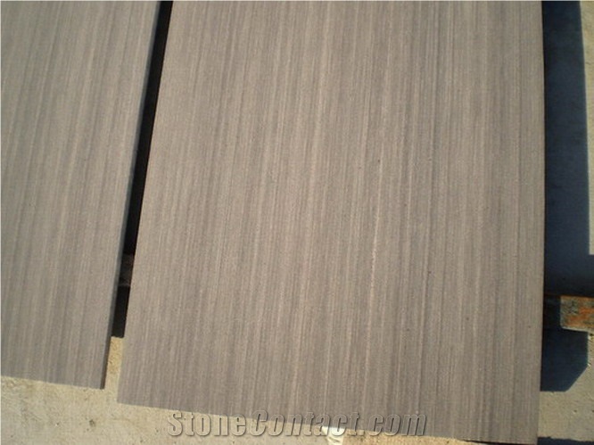 Purple Wood Limestone Slabs & Tiles, Brown Limestone Wall Covering