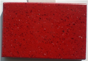 Red Quartz Stone Tiles & Slabs, Artificial Quartz, Manmade Quartz Stone
