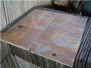 Rusty Slate Slabs & Tiles, China Brown Slate