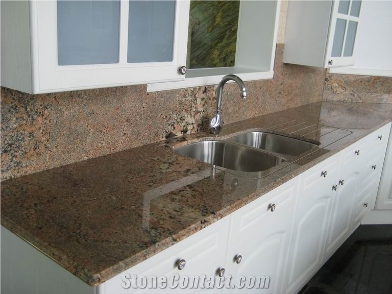 Solarius Yellow Granite Kitchen Countertops