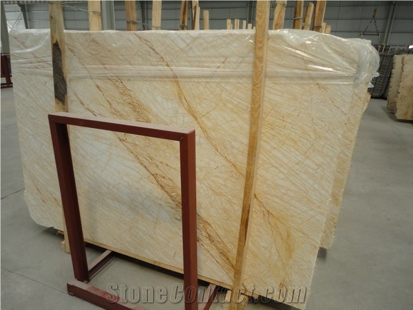 Yellow Marble Gold Butterfly Slabs & Tiles, Egypt Yellow Marble