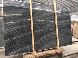 Zebra Black/Dark Forest Marble Slab&Tile, India Black Marble