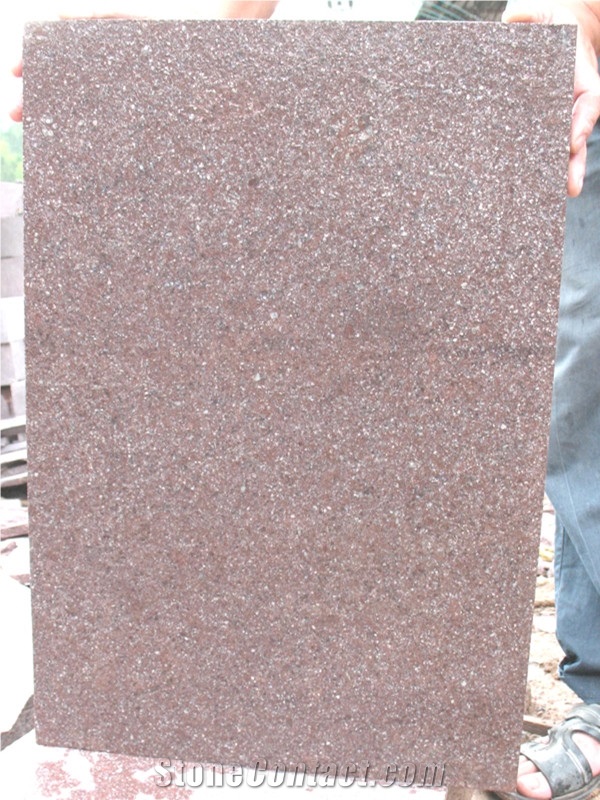 China Honed G666 Red Granite Tiles,Fujian Red Porphyry Granite