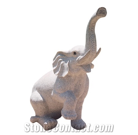 Granite Elephant Sculpture,Natural Stone Carvings Animal Statue