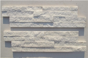 Natural Surface White Cultured Stone, Wall Cladding, Stacked Stone Veneer