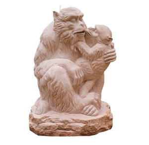Stone Landscape Monkey Garden Sculptures,Granite Handcarved Gorilla Animal Statue
