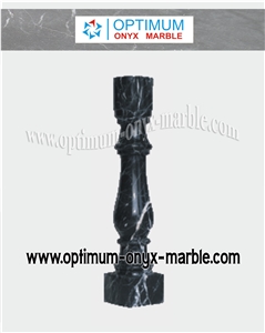 Marble Balustrade - Jet Black, Black Pakistan Marble Balustrade