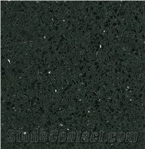 Black Cristal Quartz Tiles and Slabs