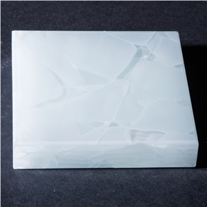 China Blue Artificial Onyx Melt Crystal Jade Tiles & Slabs for Decoration