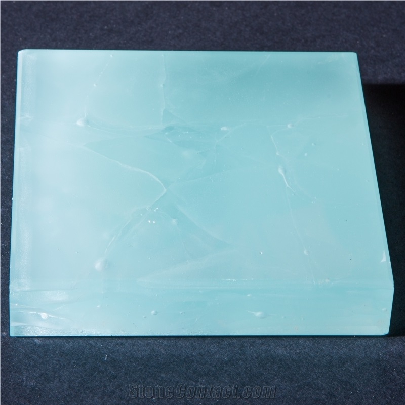 Melt Crystal Jadetranslucent Decorative China White Artificial Onyx Tiles & Slabs for Bath Tops
