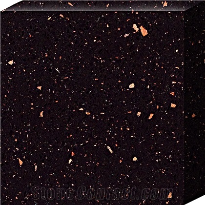 Black Galaxy Quartz Stone Slabs & Tiles,Solid Surfaces Engineered Stone