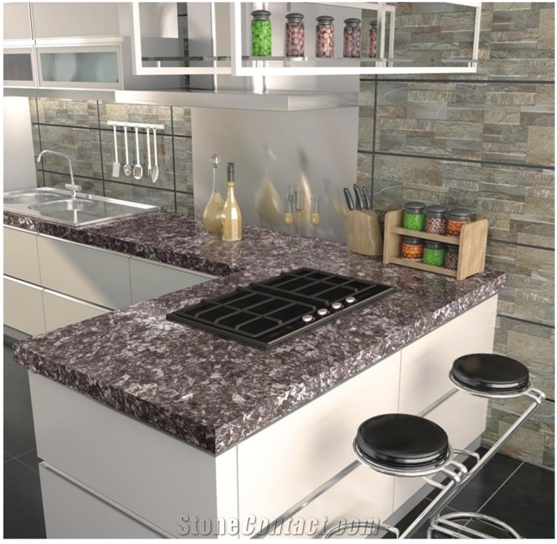 Brown Quartz Stone Solid Surface Tiles Slabs Looking Moving