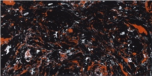China Artificial Black Marble Tiles & Slabs