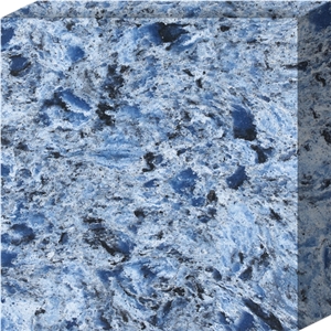 Engineered Quartz Cambria Blue Color Moving Pattern