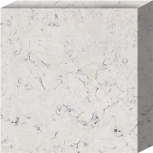 Lg White with Grey Moving Veins Quartz Stone Tiles & Slabs