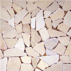 Crushed Marble Stone Mosaic Tumbled