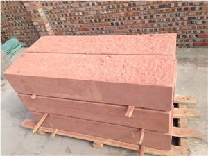 China Red Sandstone Kerbstone, Side Stone