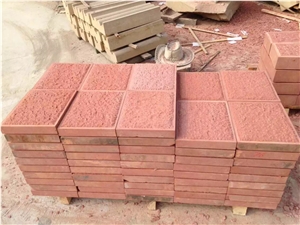 China Red Sandstone Kerbstone, Side Stone