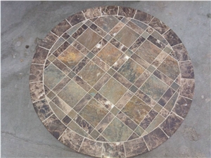 Marble Mosaic Table Tops, Mosaic Tops, Round Table Tops, Patio Table Tops
