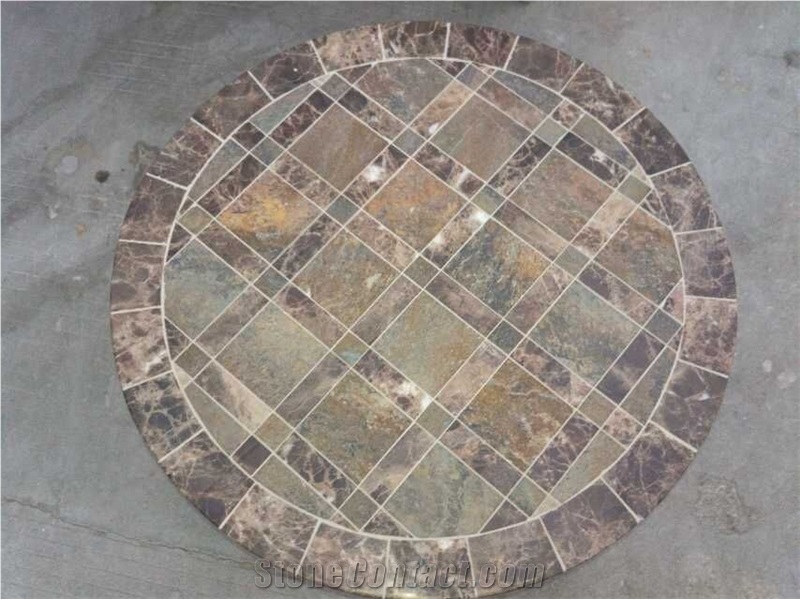 Stone Mosaic Patio Table Tops