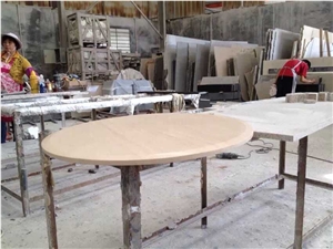Yellow Sandstone Round Table Tops/Desk Tops