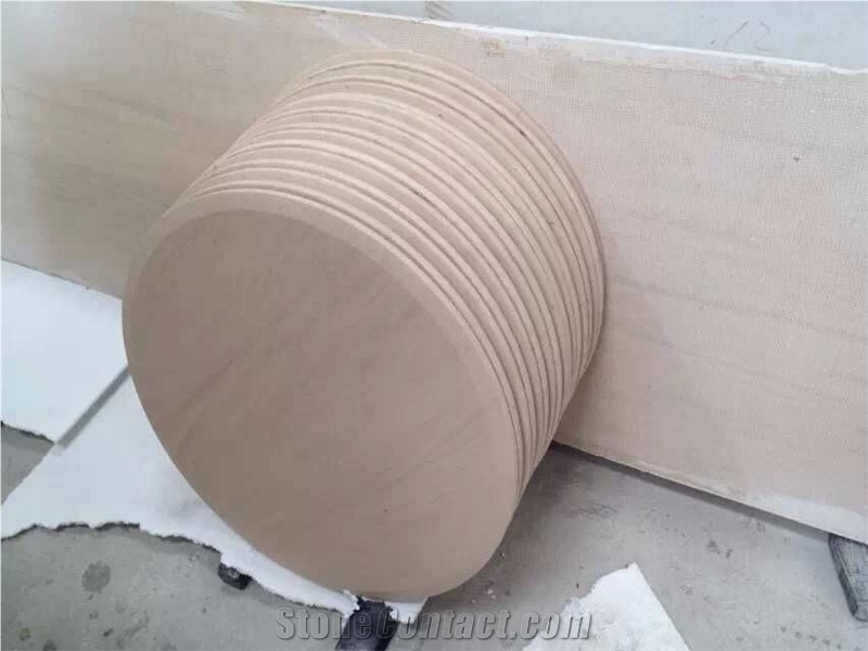 Yellow Sandstone Round Table Tops/Desk Tops