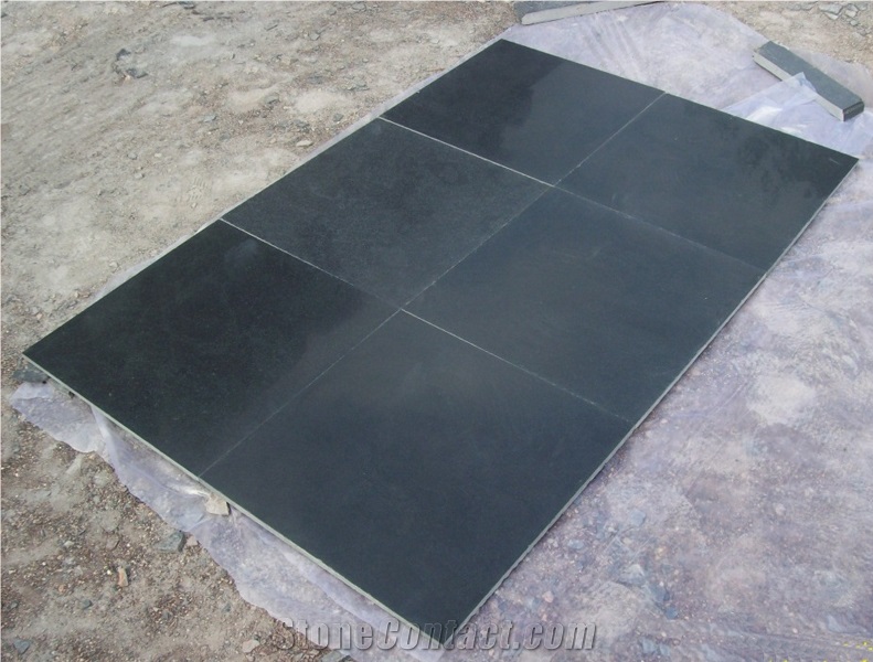 Cuddapah Black Stone - Kadappa Black Limestone Honed Machine Cut Tiles