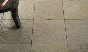Shabad Yellow Limestone - Tandur Yellow Limestone Brushed Floor Tiles