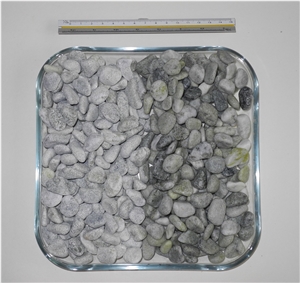 China Mixed Pale-Green Granite Pebbles, Ball-Milled
