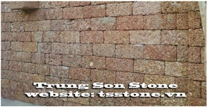 Yellow Granite Vietnam Cubic Slap, Gazel Valley Yellow Granite Cube Stone & Pavers