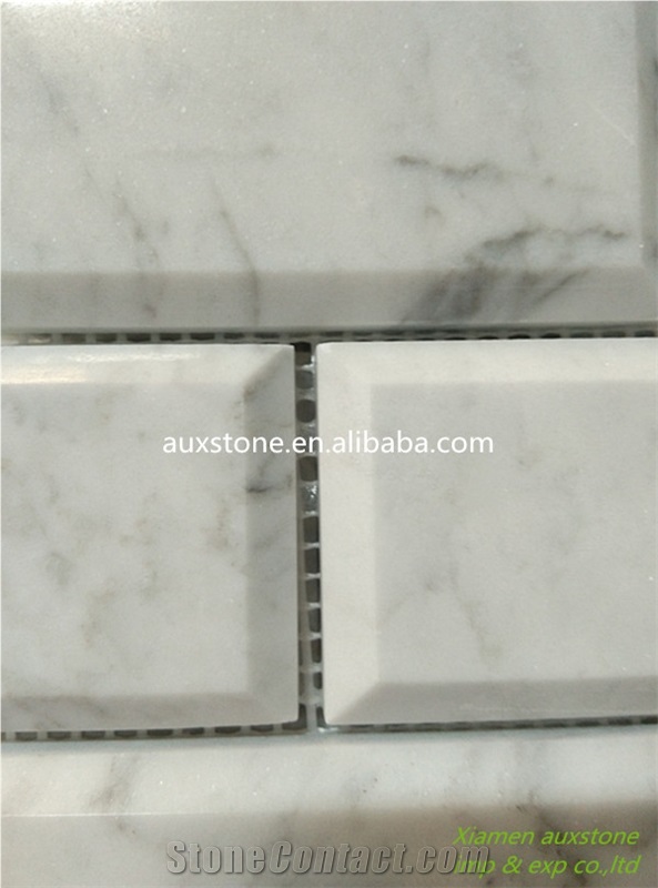 Italian Carrara White 2 " * 4 " Marble Mosaic Tile Polished