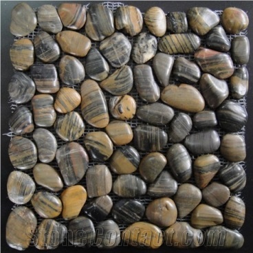 Colorful River Stone Mosaic