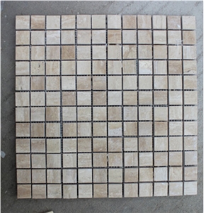 Light Beige Travertine Mosaic,Wall/Floor Mosaic