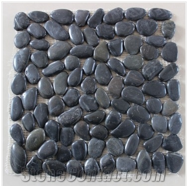Polished Black Granite Pebble Stone & River Stone