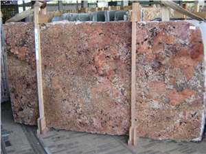 Juparana Bordeaux Granite Block