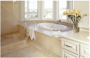 Apricena Fiorito Bathroom Top, Bath Tub Surround, Deck, Floors