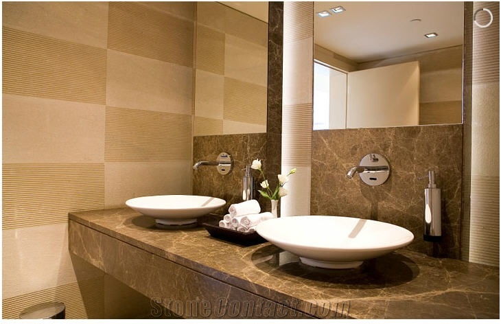 Armani Brown Marble Bathroom Top