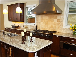 Taupe Granite with a 3cm Demi Bullnose Edge Kitchen Bench Top, Island Top